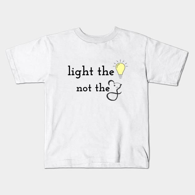 Light the lamp Kids T-Shirt by ADERIUM